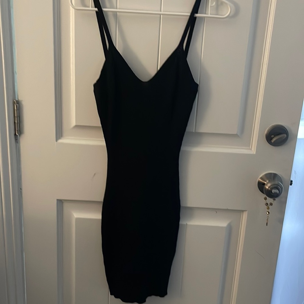 Black mini dress